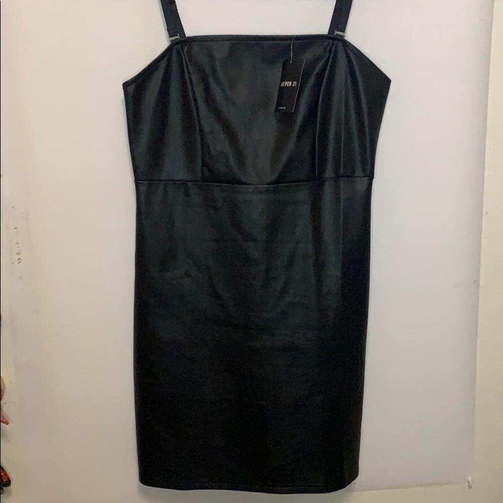 Faux Leather Bodycon Dress